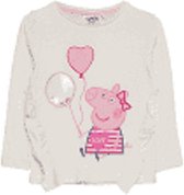 Wit shirt van Peppa Big maat 116, ballon