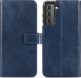 iMoshion Hoesje Geschikt voor Samsung Galaxy S21 Plus Hoesje Met Pasjeshouder - iMoshion Luxe Bookcase - Donkerblauw