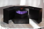 Flowerbox met Zeep Rozen - Giftbox - Valentijn - Moederdag - Zwarte Box met Paarse Zeep Rozen