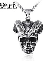 Missan: Ketting Skull / Schedel / Raamhanger Skull / ketting / Gothic Demon Schedel Hanger