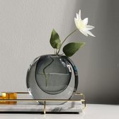 Vase Vera | Anthracite | Verre | Moderne | À l'intérieur | Ovale rond |
