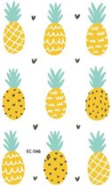 Temporary tattoo | tijdelijke tattoo | fake tattoo | ananassen - pineapples | 75 x 120 mm