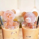 Bumbly Bear 3D Silicone Teddybeer met strik Ijsblokjesvorm – Bakvorm – Chocoladevorm – Fondantvorm -Marsepeinvorm - Kaarsvorm