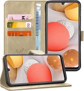 Samsung A42 Hoesje - Samsung Galaxy A42 Hoesje Book Case Leer Wallet - Goud