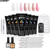 Polygel - Gelnagels Professioneel pakket - Polygel Starterspakket - Gellak starterspakket - Gel Nagellak - Kunstnagels - 7 Kleuren