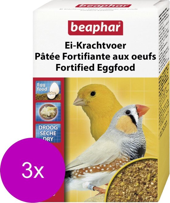 Beaphar Eikrachtvoer Kanarie/Tropisch - 3 St à 150 gr - Vogelvoer - Beaphar