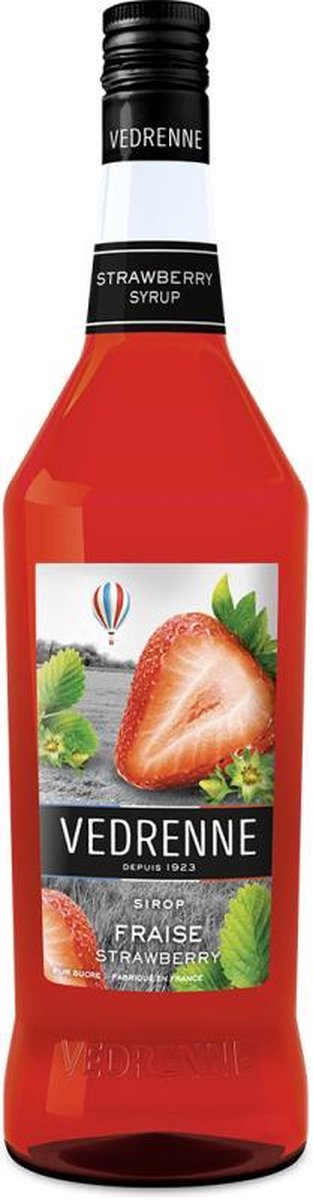 Vedrenne Aardbeien limonadesiroop - ranja - zonder kleurstof - zeer geschikt voor bruiswater / sodamaker