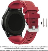 Rood Siliconen Sporthorloge Bandje voor 20mm Smartwatches (zie compatibele modellen) van Samsung, Pebble, Garmin, Huawei, Moto, Ticwatch, Citizen en Q – 20 mm red rubber smartwatch