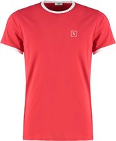 LXURY Élance Heren - Retro T-Shirt - Rood - Maat XL