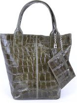 Pebble shopper- groen