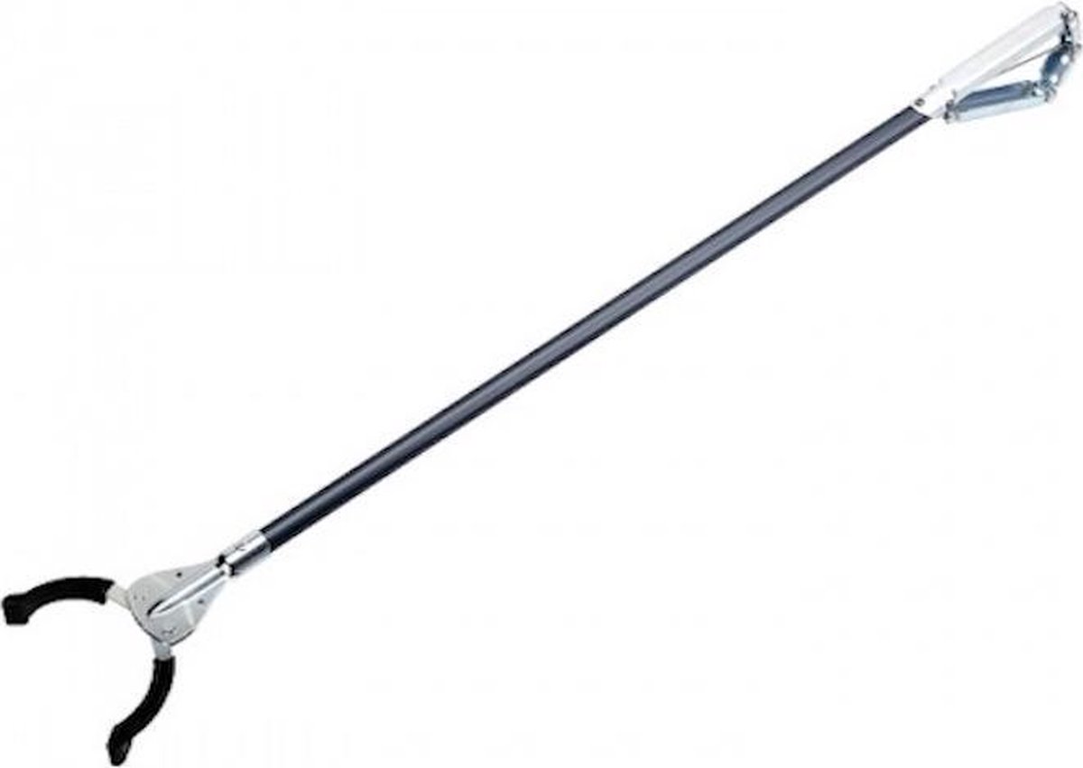 Grijpset Flora afvalgrijper 105 cm met kunststof bekken inclusief veiligheidsvest en afvalzak.