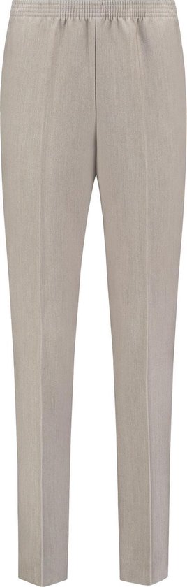 Coraille dames broek, Anke met elastische tailleband, zand, maat 52 (maten 36 t/m 52) stretch, fijne kwaliteit, zonder rits, steekzakken