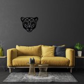 Houten Dierenkop • Houten Tijger • Dierenkop Tijger • Mega • Zwart MDF • Houten Dier • Wandecoratie