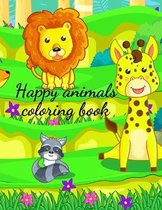 Happy animals coloring book