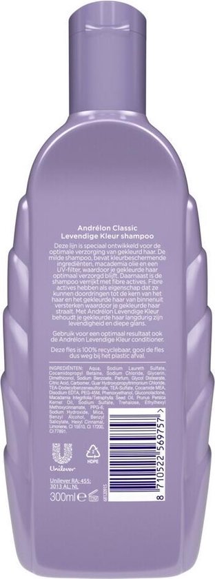 Andrélon Levendige Kleur Shampoo - 3 x 300 ml - Voordeelverpakking - Andrélon