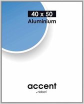 Accent mat zilver 40x50