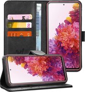 Samsung Galaxy S20 FE Hoesje - Book Case Leer Wallet Cover Portemonnee Pasjeshouder Hoes Zwart
