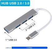 HUB USB C - 4x sortie USB - 1x USB 3.0, 3x USB 2.0
