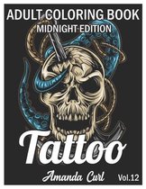 Tattoo Adult Coloring Book Midnight Edition