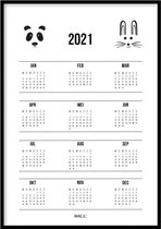 Poster Kinderkalender 2021 - 50x70 cm - Kalender Poster - WALLLL