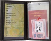 LeonDesign - P2208-11 - donker bruin - mapje voor autopapieren - leer