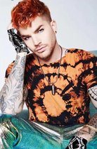 Allernieuwste Canvas Schilderij Adam Lambert Queen - Popstar - Slaapkamer - 50 x 70 cm - Kleur
