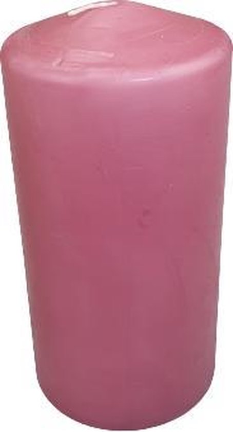SPAAS Cilinderkaars - Oud Roze - Paraffine - Ø 10 cm x h 20 cm