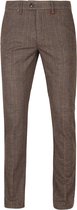 Mac Lennox Chino Taupe Checks - maat W 32 - L 34