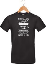 mijncadeautje - T-shirt unisex - zwart - Niemand is perfect - Bordercollie - maat 3 XL