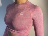 VANO YOGA Sportoutfit / fitness kleding set voor dames / fitness legging + sport top (roze)