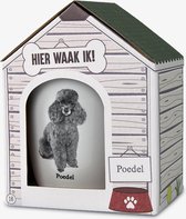 Mok - Hond - Cadeau - Poedel - Gevuld met een verpakte toffeemix - In cadeauverpakking met gekleurd lint