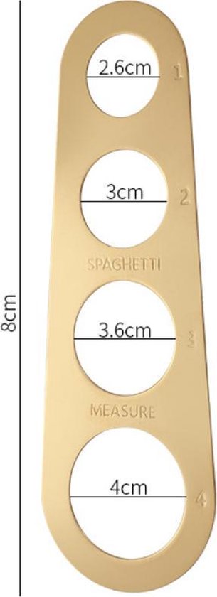 Spaghetti meter | goud | bol