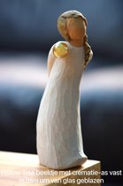 Urn Willow Tree beeldje For You met hand geblazen mini urn-Hand geblazen mini urn met crematie- as vast in glas verwerkt óf haarlokje met haartjes intact in mini urn verwerkt-Crema