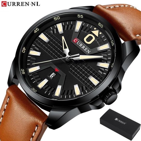 Curren Heren polshorloge - Bruin/Blauw - Horloges