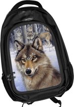 Caszmy rugzak met 3D afbeelding Wolf The Pack