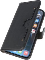 Kaarthouder Portemonnee Book Case Hoesje iPhone 12 Pro Max - Zwart