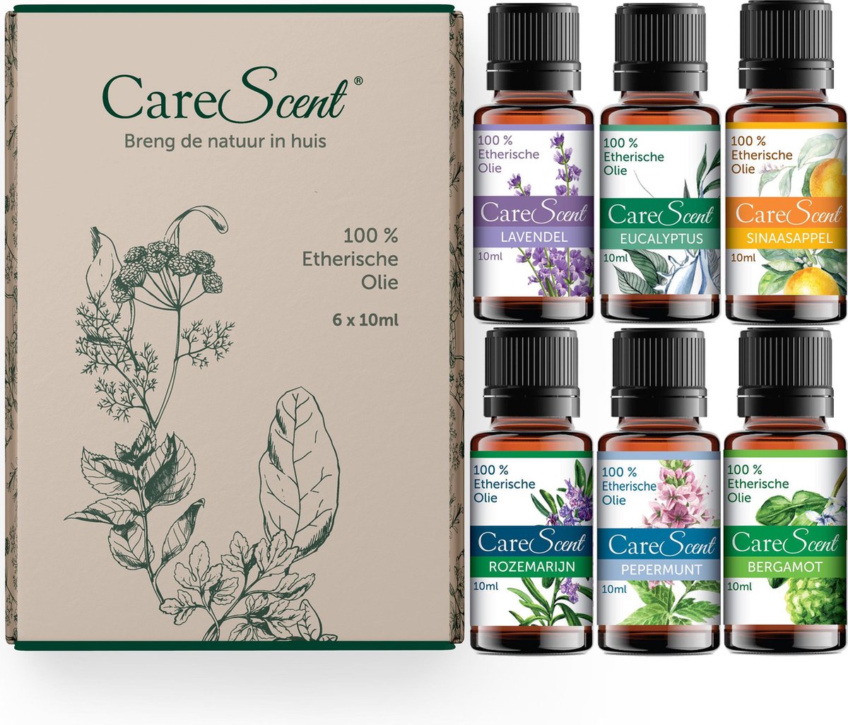 Goedkoopste CareScent Starter Set - Etherische Olie - Geur Olie - Aroma Diffuser Olie - 60 ml