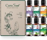 CareScent Etherische Olie Bundel 60 ml | Olieset voor Aromatherapie | Lavendel / Eucalyptus / Sinaasappel / Rozemarijn / Pepermunt / Bergamot | Essentiële Oliën voor Aromatherapie