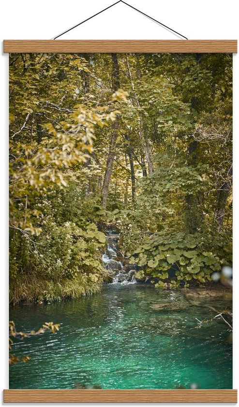 Schoolplaat – Water in het Bos - 40x60cm Foto op Textielposter (Wanddecoratie op Schoolplaat)
