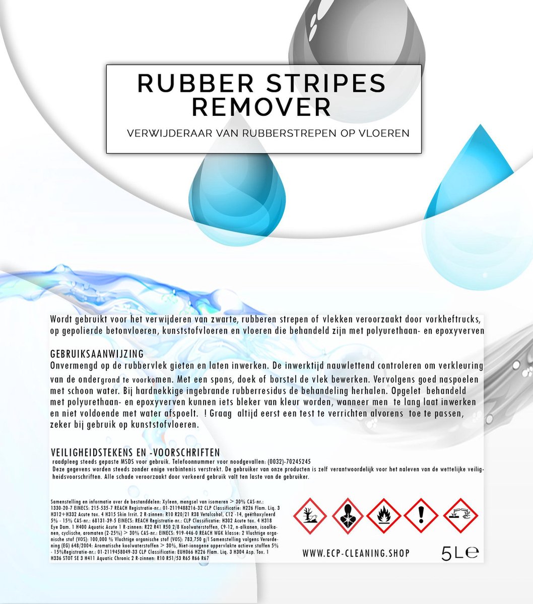 Rubber Verwijderen zwarte, rubberen strepen,vlekken veroorzaakt door  vorkheftrucks,... | bol.com