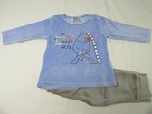 Wiplala - Jen & James - Pyjama - Velour - Meisje - Dino  1 jaar ,  80