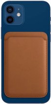 Kaarthouder met MagSafe voor Iphone 12 - Bruin - Pasjeshouder - Wallet - Geschikt voor Iphone 12 Mini / Pro / Pro Max - Magsafe Wallet