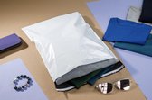 Verzendzakken / Verzendenveloppen / Poly Mailer / Koerierszakken / 350x460mm 55 micron-100 Stuks-zelfklevend en ondoorzichtig, plastic verzendzakken voor kleding en textiel, wit