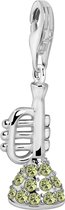 Quiges - 925 Zilver Charm Bedel Hanger Muziek Instrument Trompet - HC219