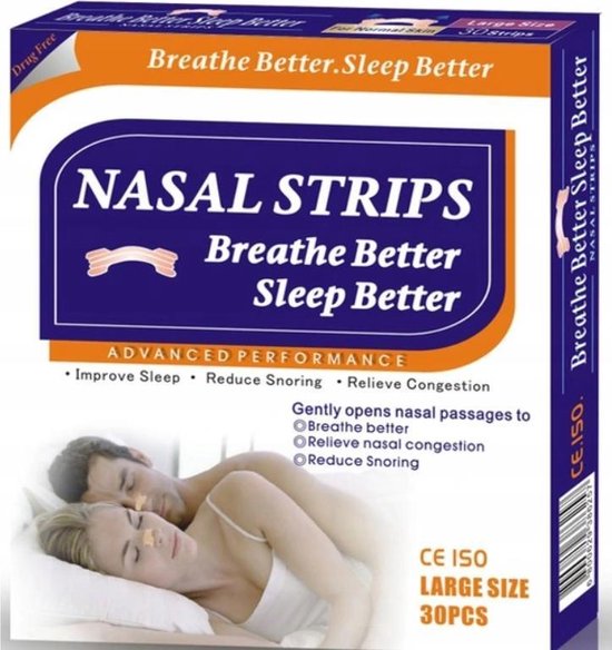Nasal strips Nasale strips Verbeterde ademhaling Beter slaap