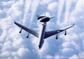 Schilderij AWACS Vliegtuig NAVO - Dibond - Defensie - 100 x 70 cm