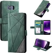 Book Case Samsung Galaxy S8+ (S8 Plus) | Hoogwaardig PU Leren Hoesje | Lederen Wallet Case | Luxe Uitstraling | Telefoonhoesje | Pasjeshouder | Portemonnee | Groen