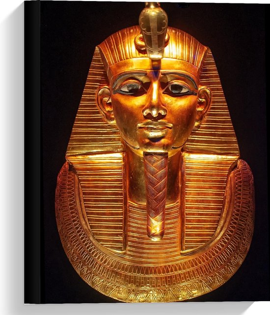 Canvas  - Masker van Farao - 30x40cm Foto op Canvas Schilderij (Wanddecoratie op Canvas)