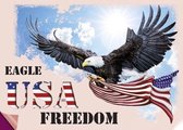 USA Freedom Eagle Strijk Applicatie 27 cm / 19 cm / Multicolor