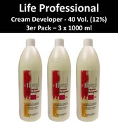 Life Professional Cream Developer 40 vol. 12% 3-Pack - Coloration - 3x1000ml